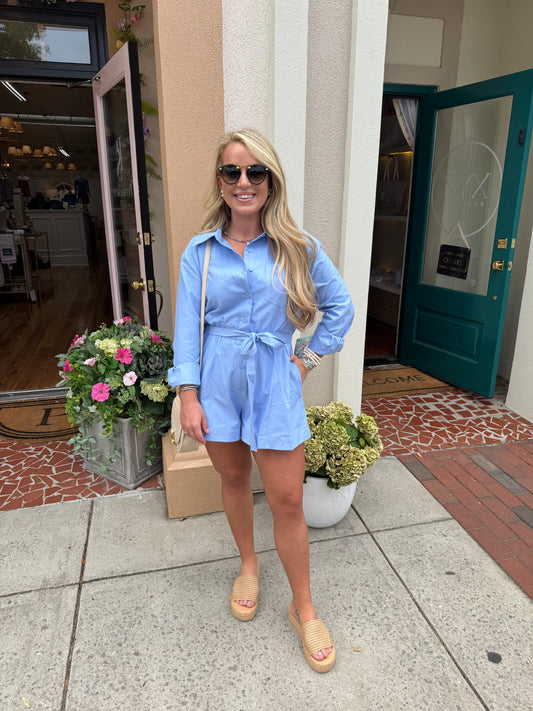 Oxford Fabric Romper