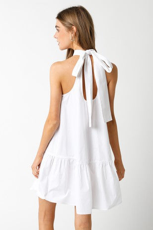 Sylvia Mock Neck Bow Dress-Saturday Steal