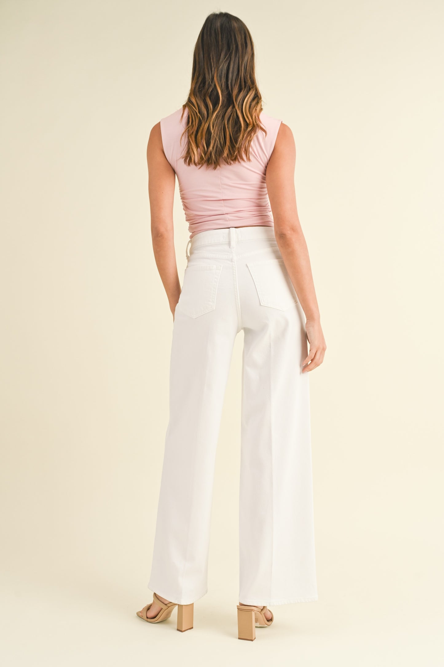 Leighton White Wide Leg Denim