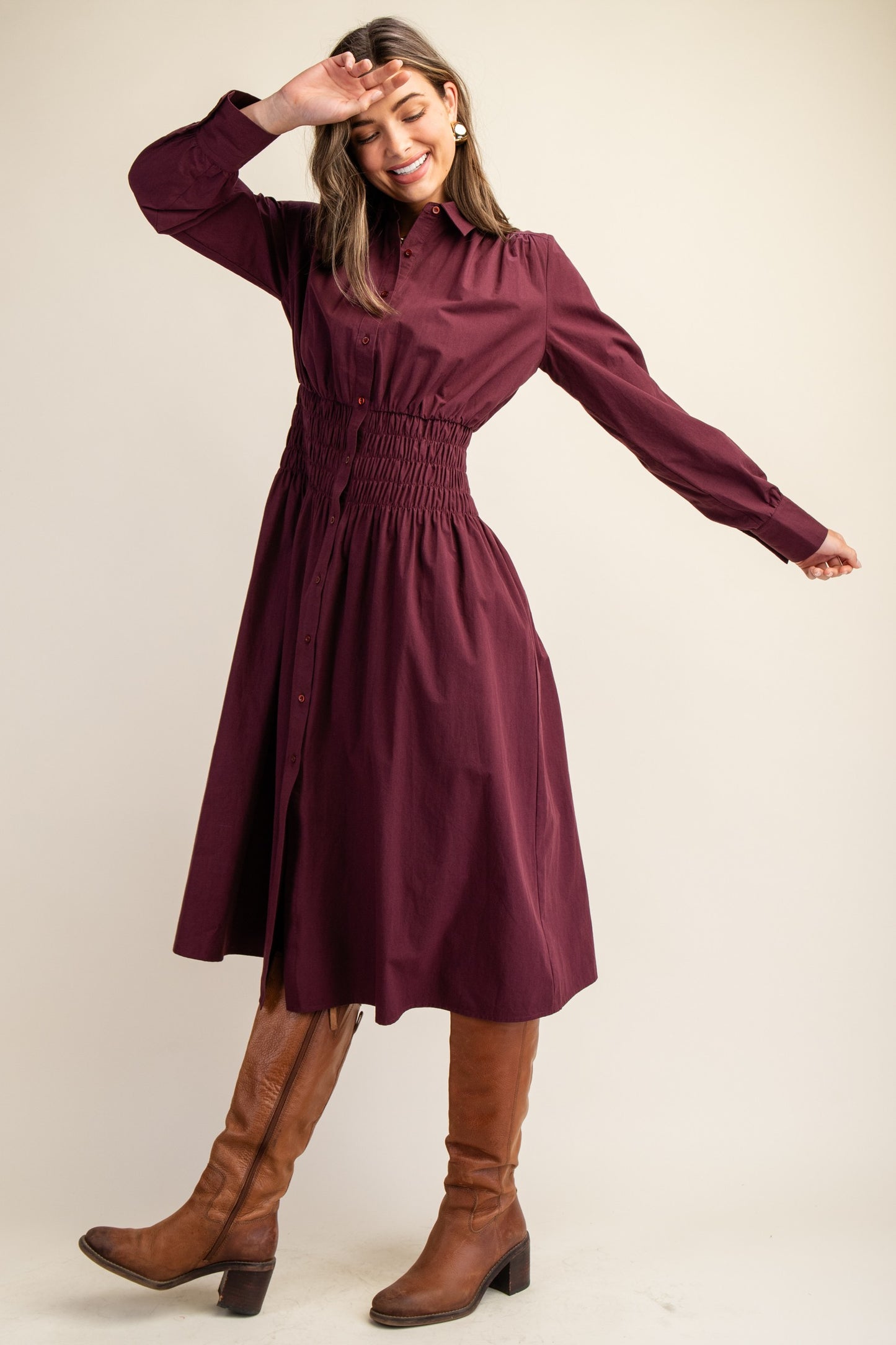 Plum Midi Dress
