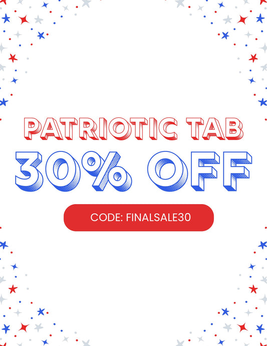30% off Patriotic Tab ❤️🤍💙