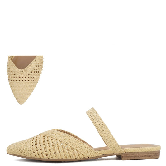 Eladio Beige Raffia Mule