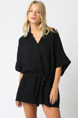 Lary Belted Romper