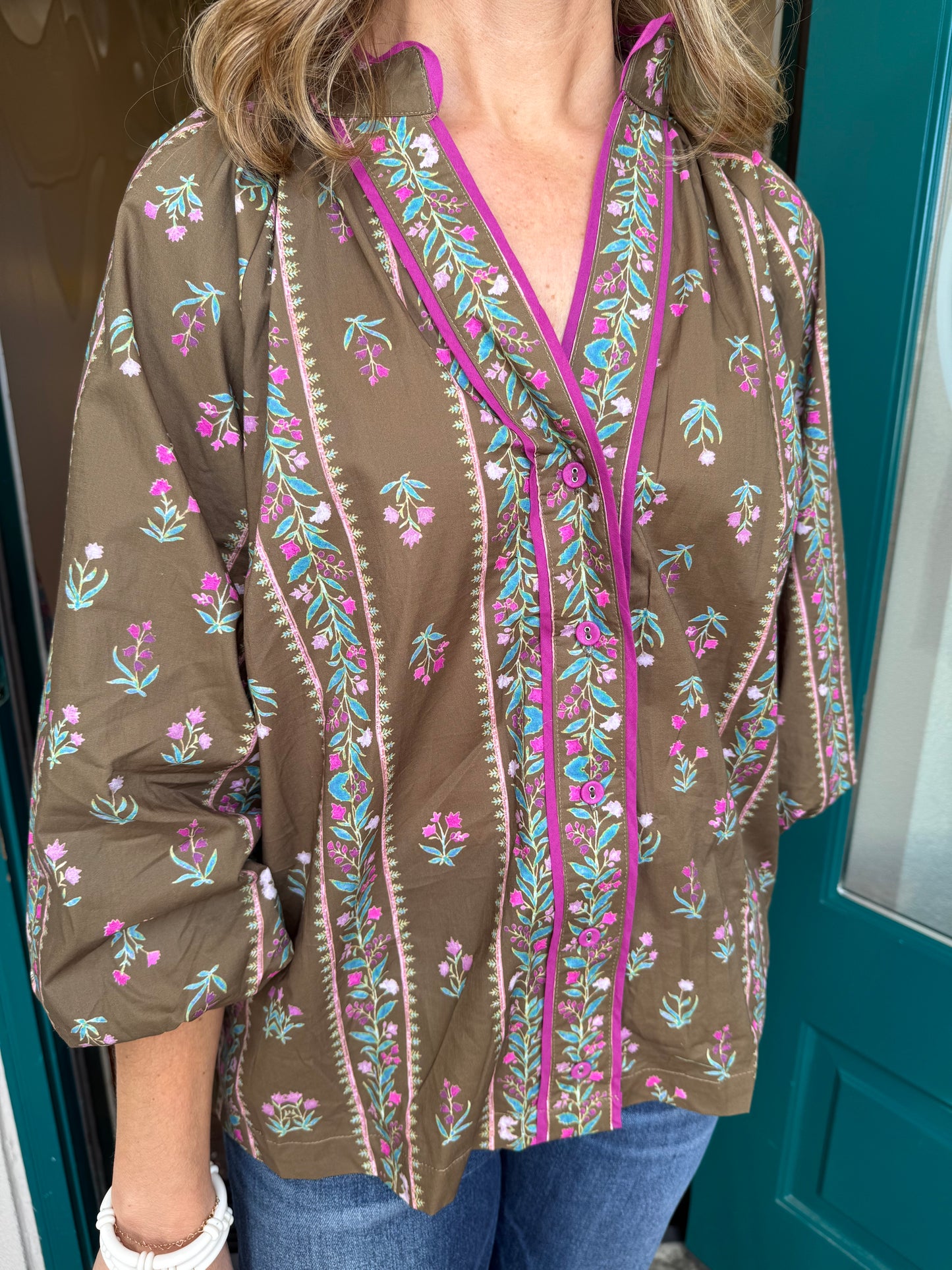 Mix Floral Boho Blouse