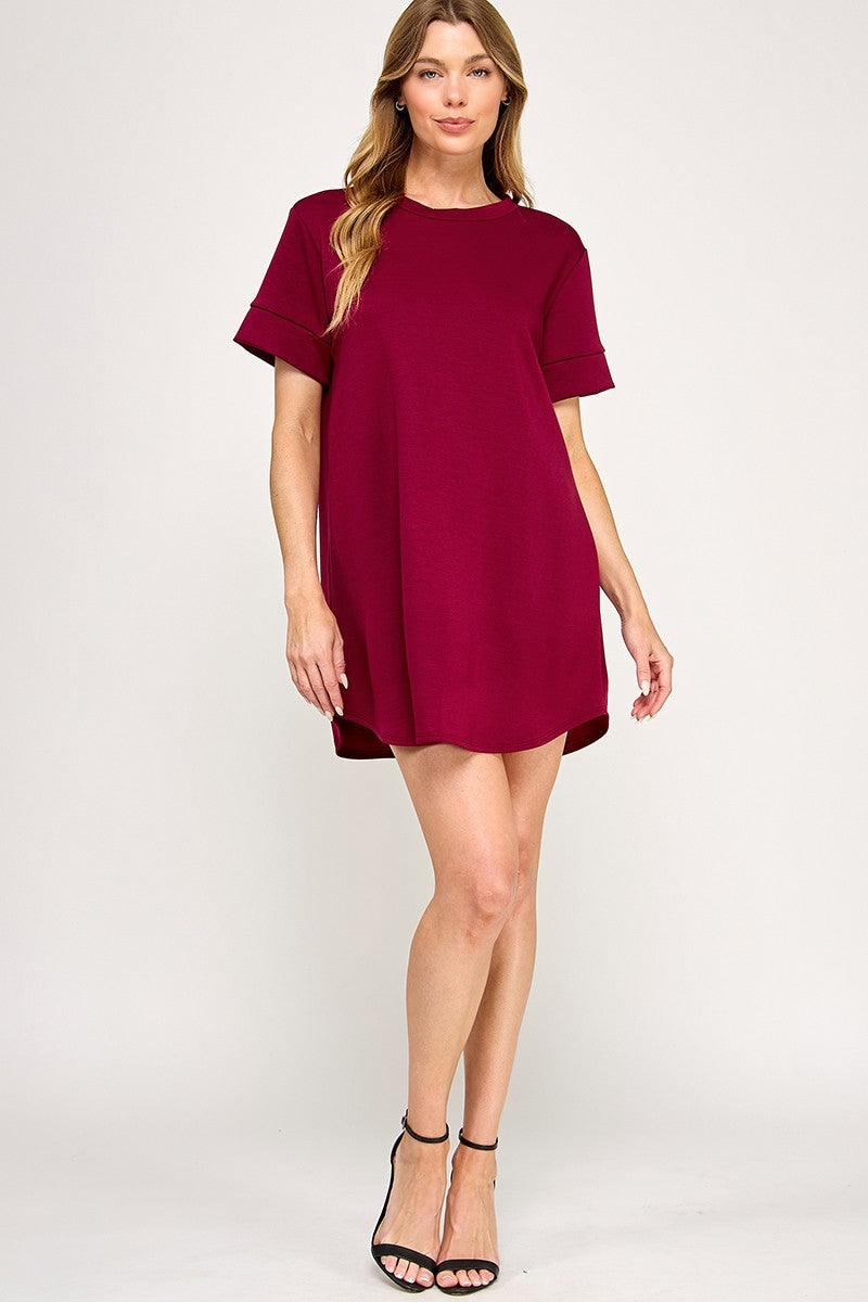 Burgundy Modal Dress