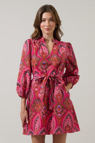 Azura Paisley Poplin Dress