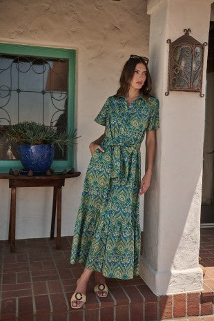 Paisley Valery Button Down Maxi Dress