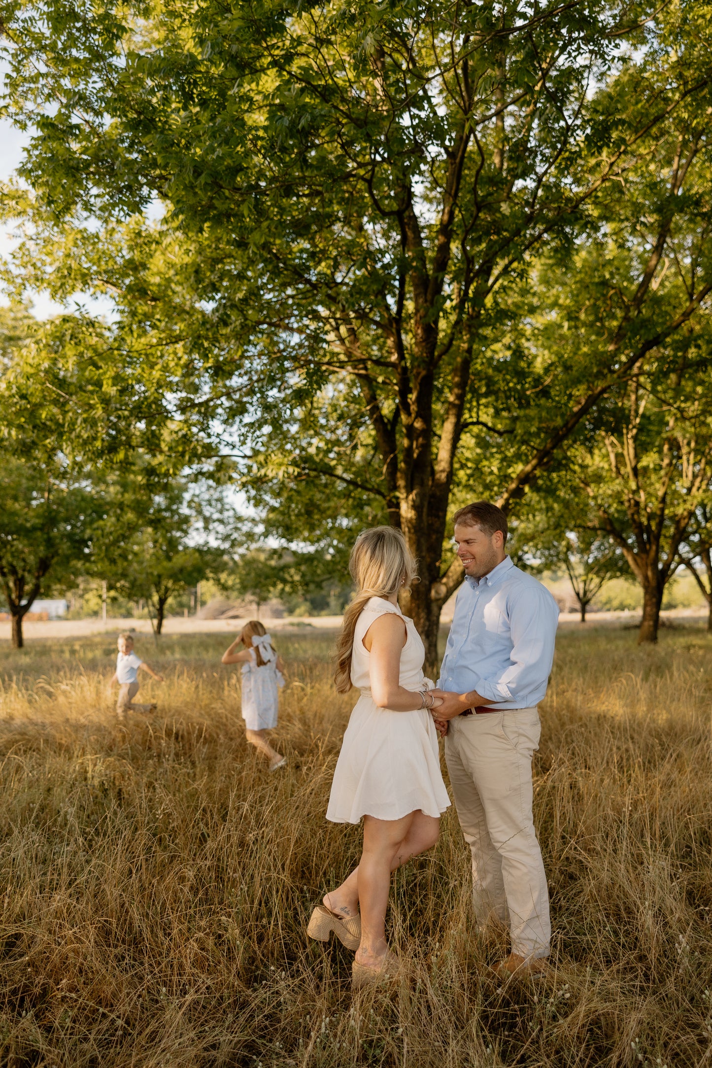 Linen Ruffle Collar Dress