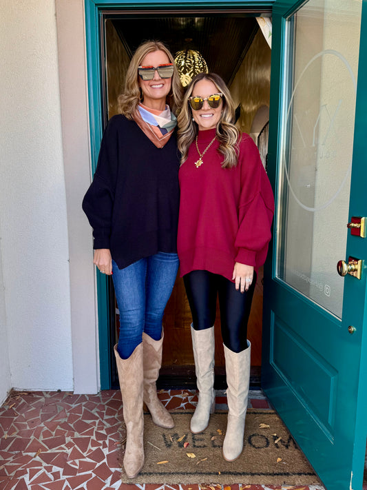 Side Slit Oversized Sweater