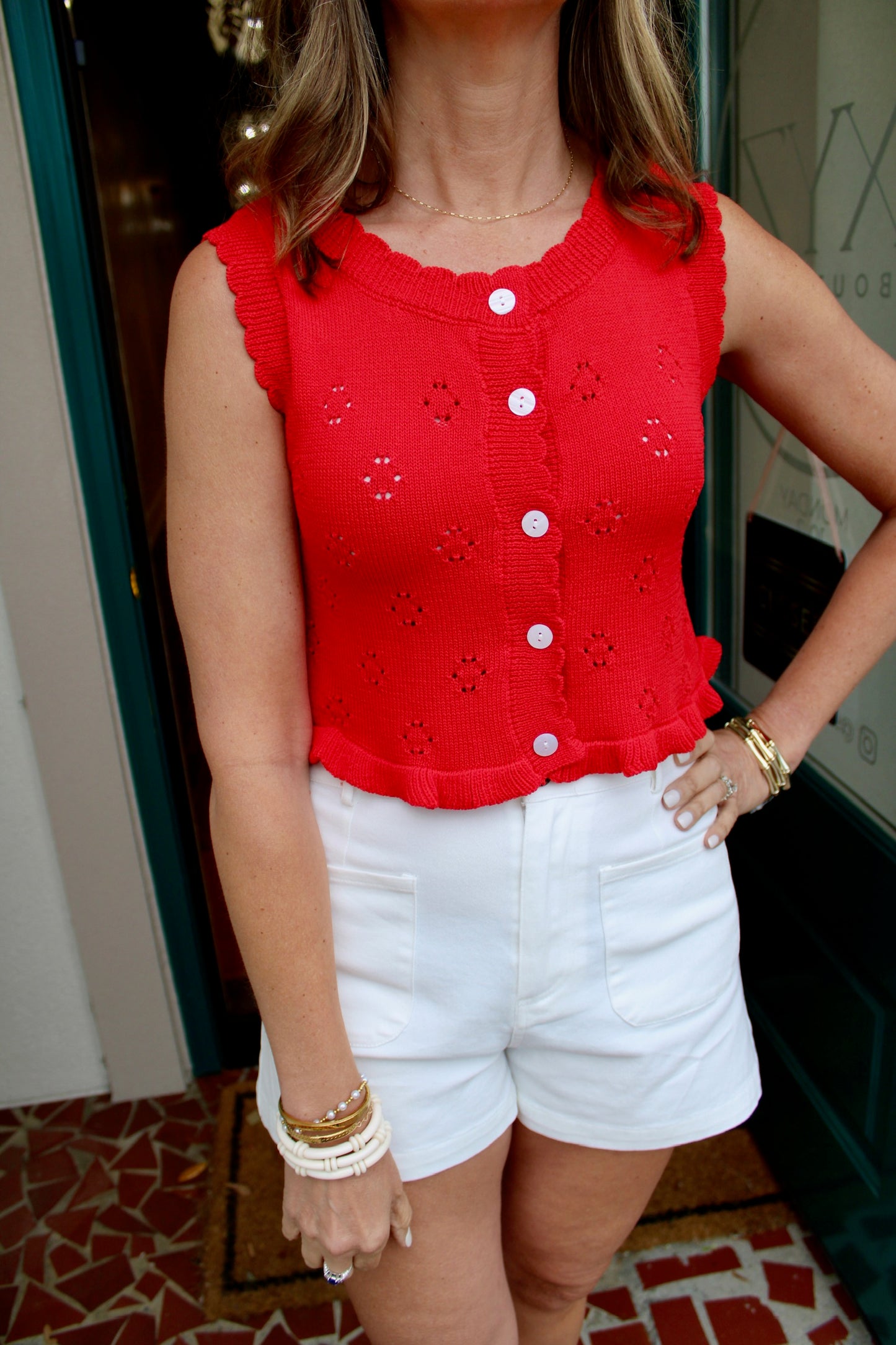 Stella Ruffle Sweater Top