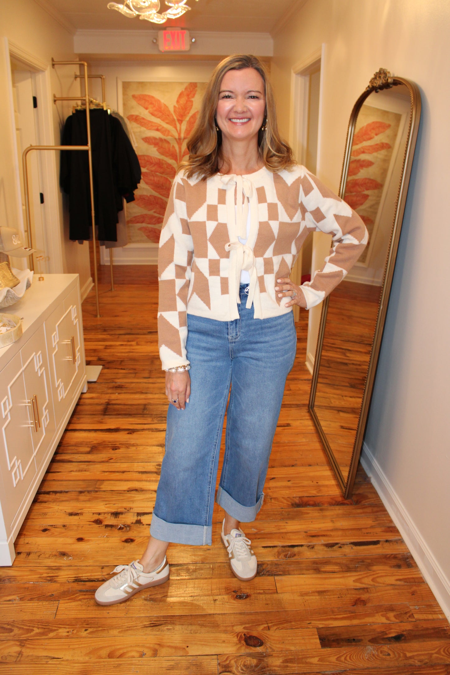 Bow Front Cardigan Sweater