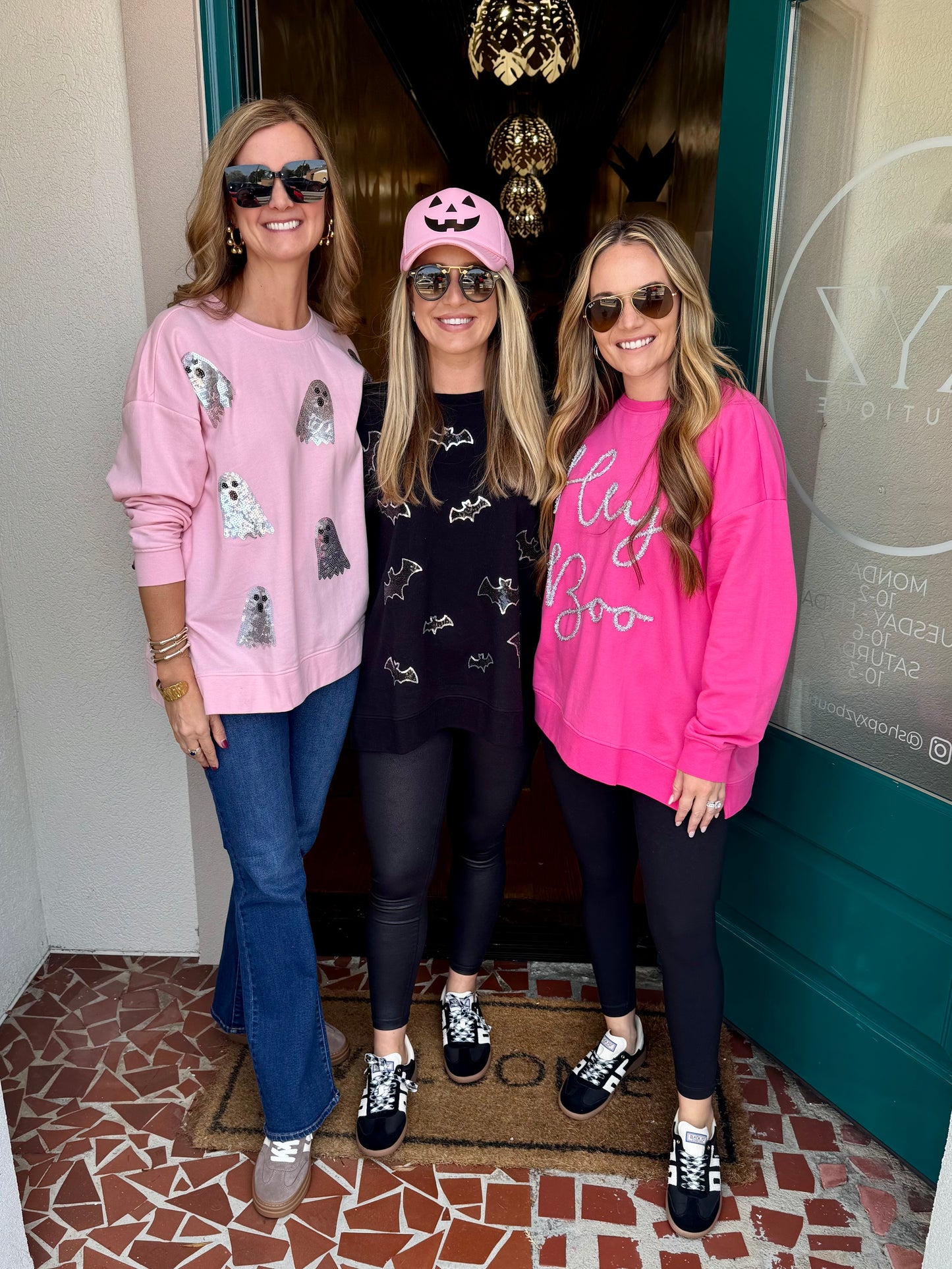 Black Sequin Bats Pullover