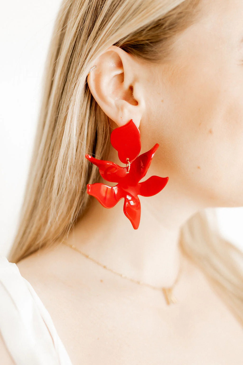 Flora - Earrings (True Red)