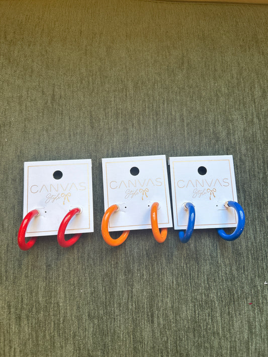 Hillary Resin Hollow Hoop Earrings