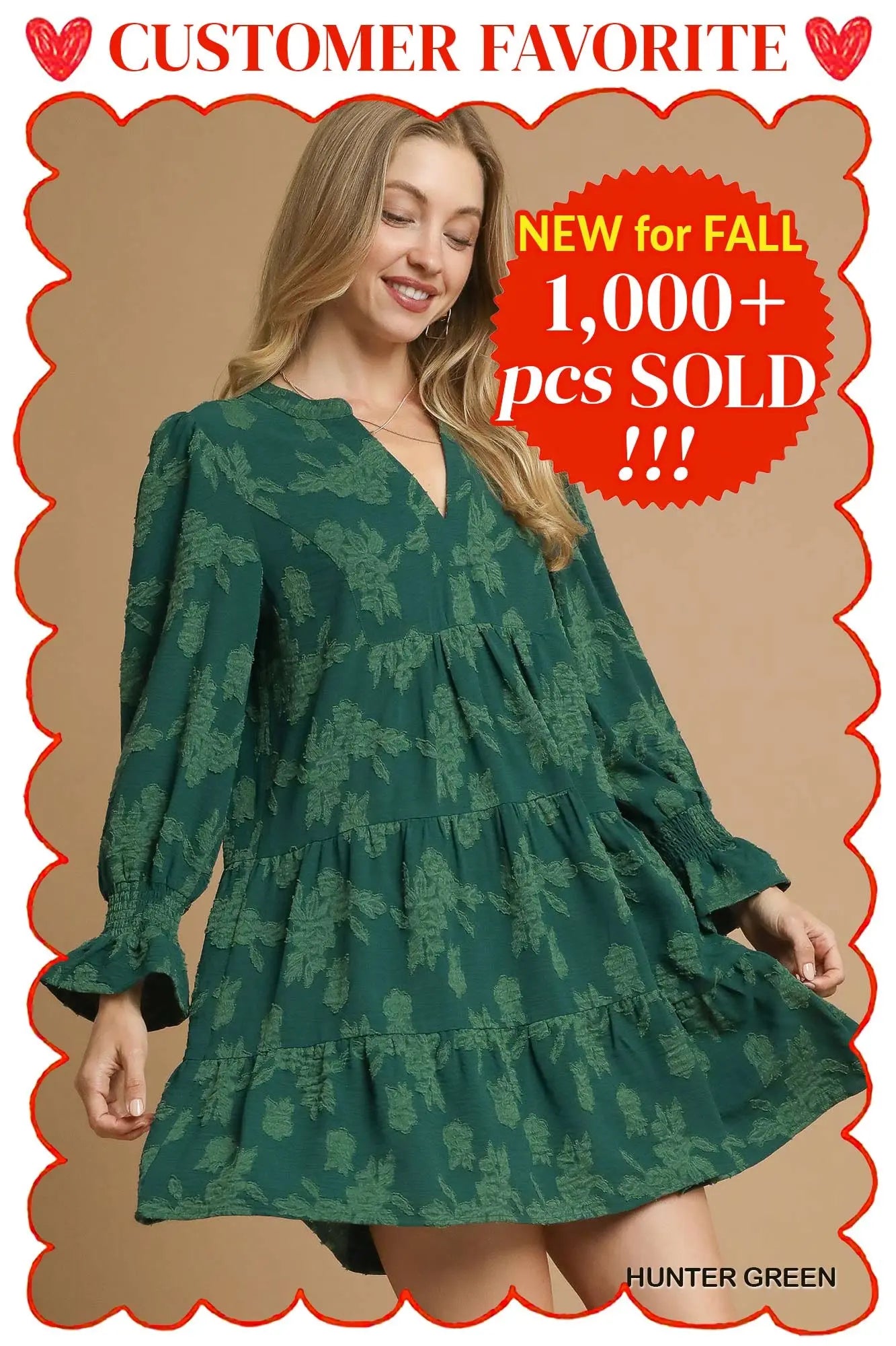 Jacquard Tiered Babydoll Dress