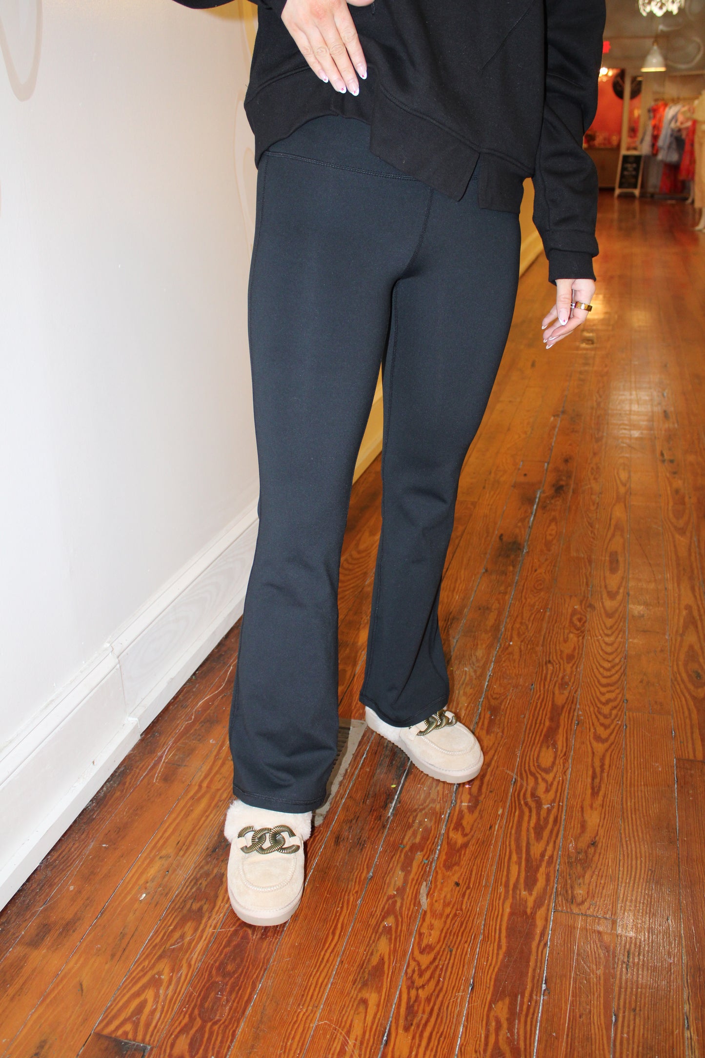 High Rise Flare Leggings-Saturday Steal