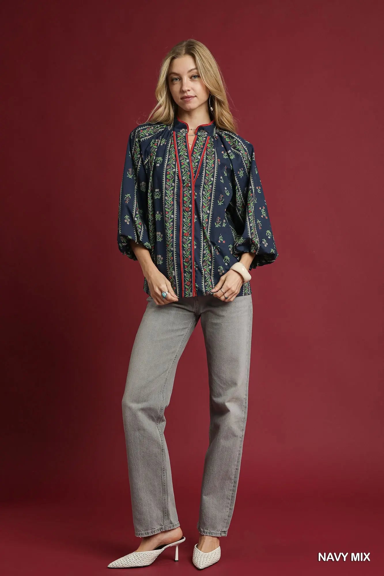 Mix Floral Boho Blouse