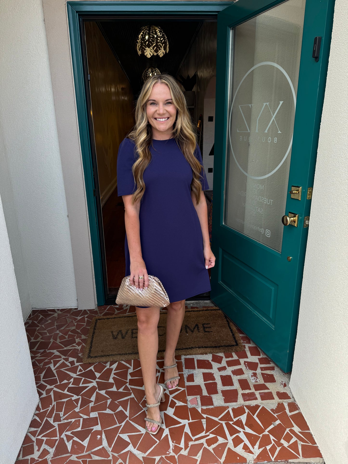 Solid Open Bow Back Dress