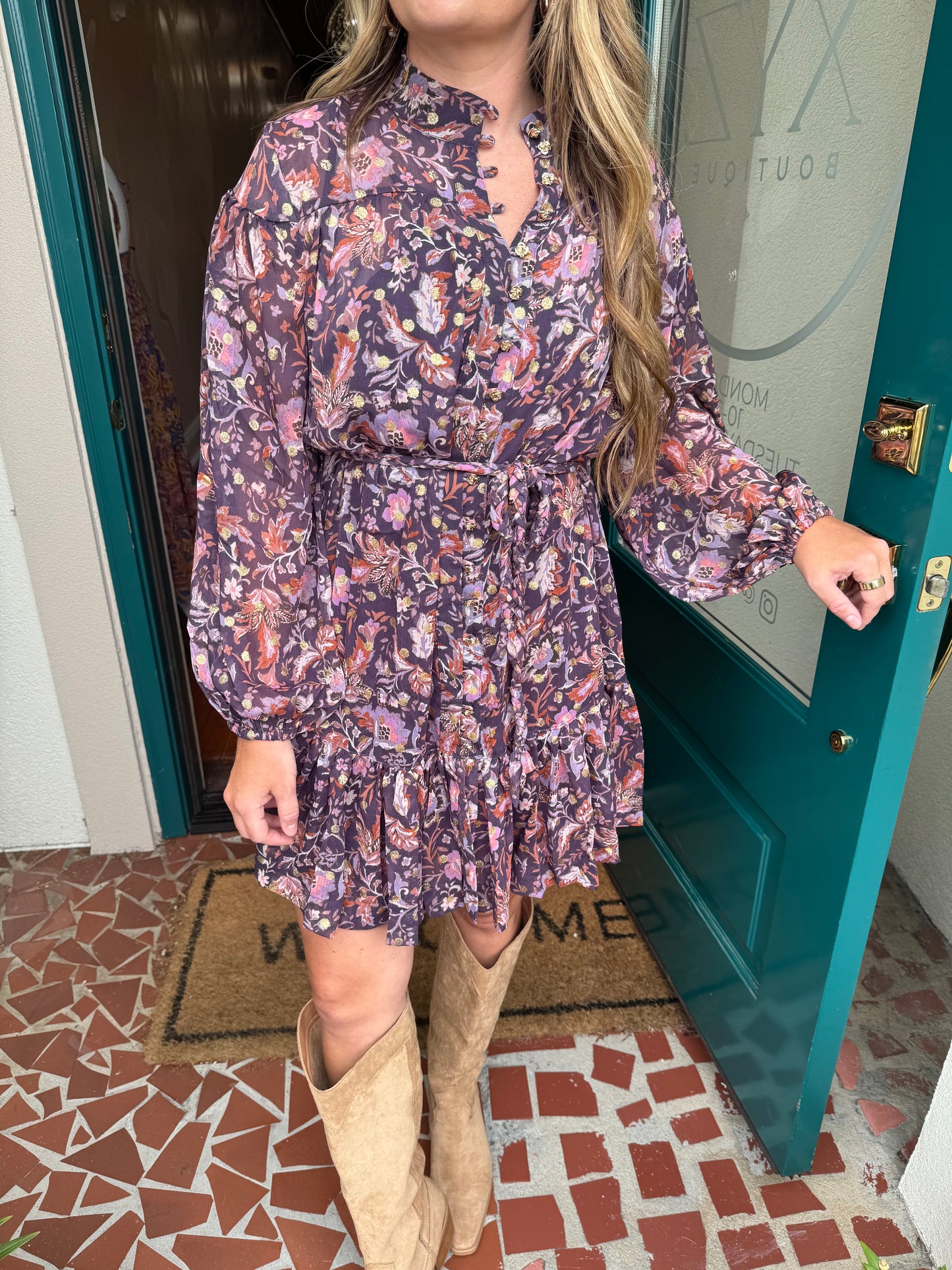 Mallory Plum Dress