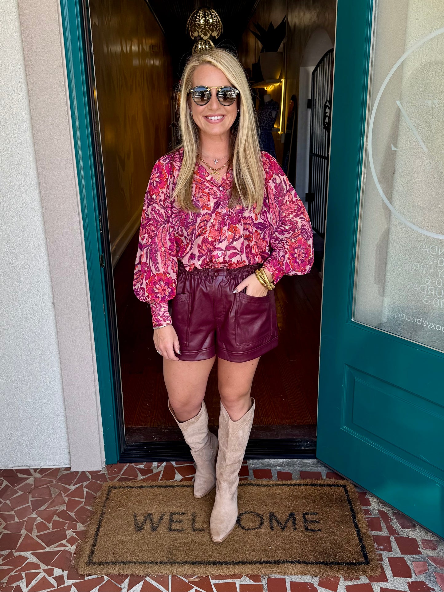 Faux Leather Shorts