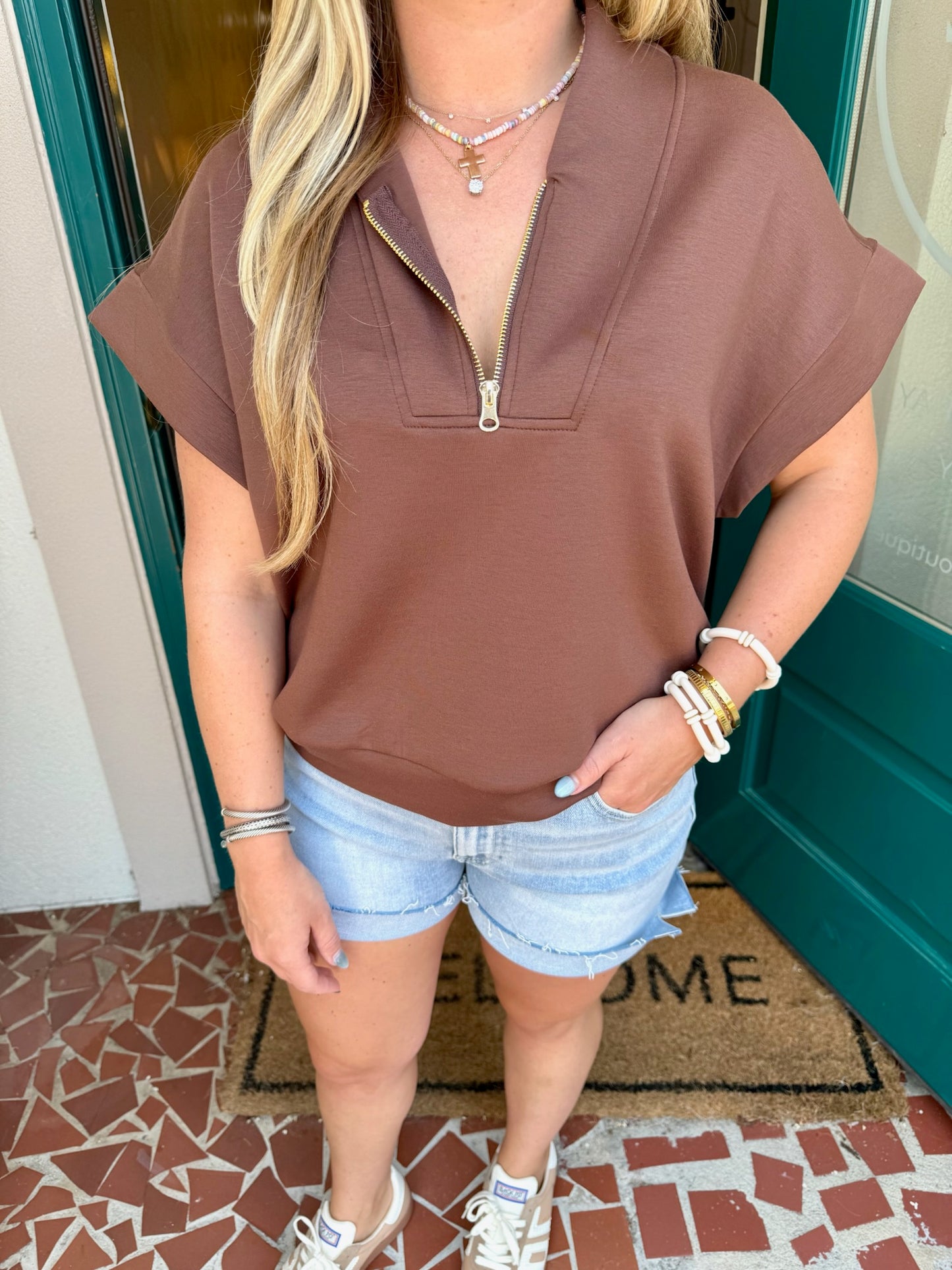 Scuba Half Zip Top-Saturday Steal