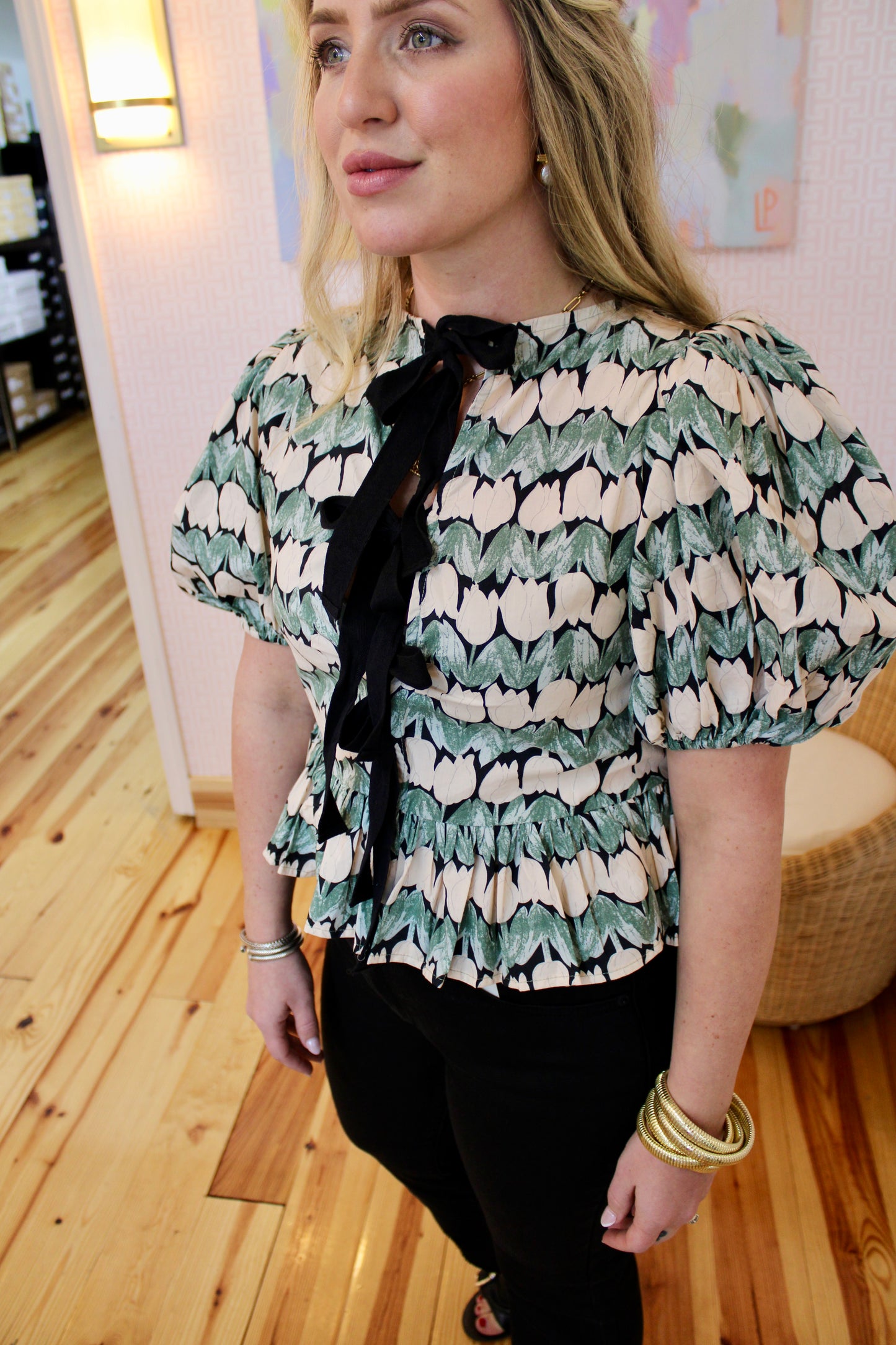 Tulip Tie Back Peplum Top