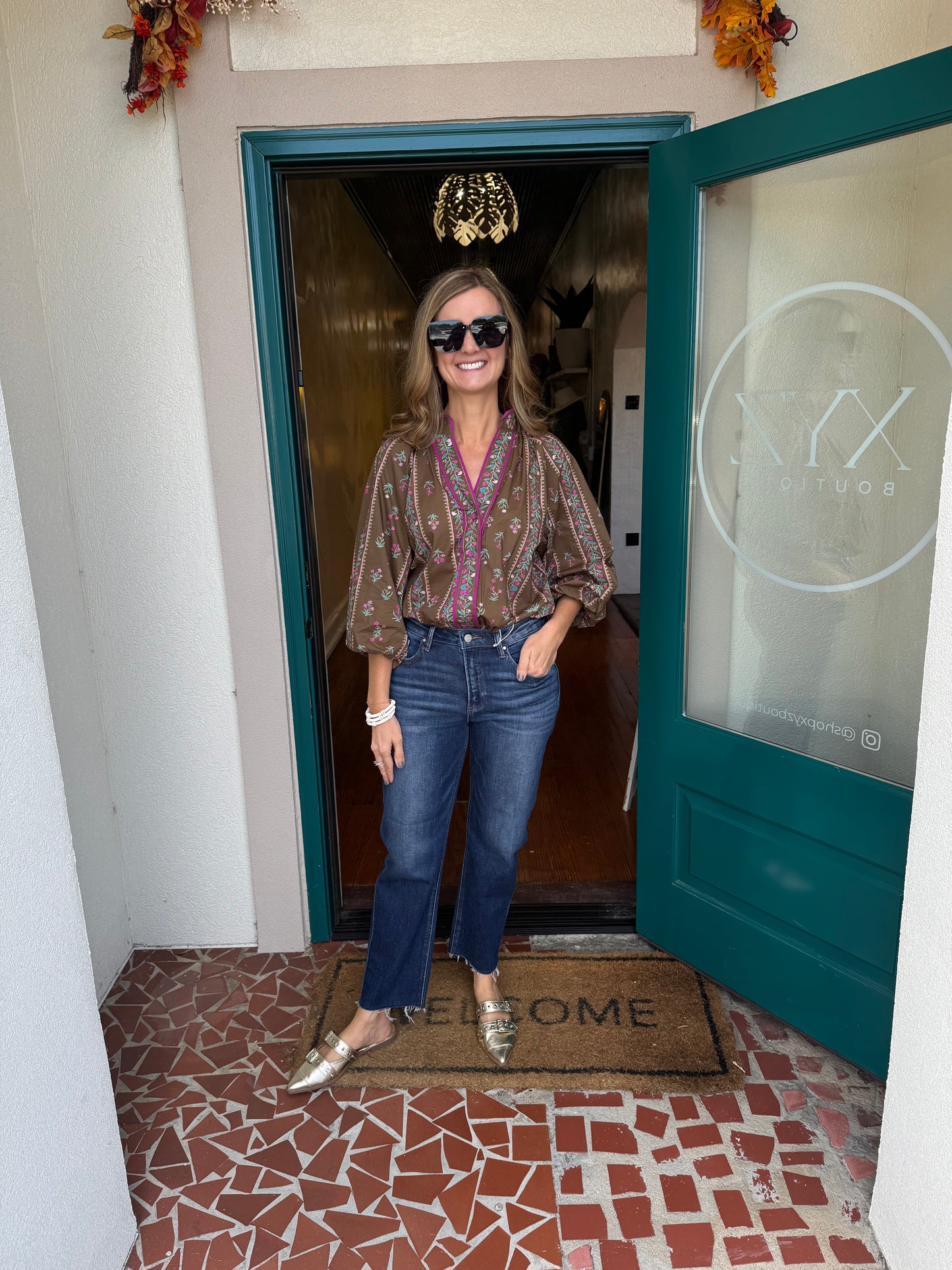 Mix Floral Boho Blouse