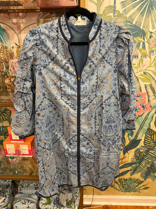 Slate Blue Front Zip Dress