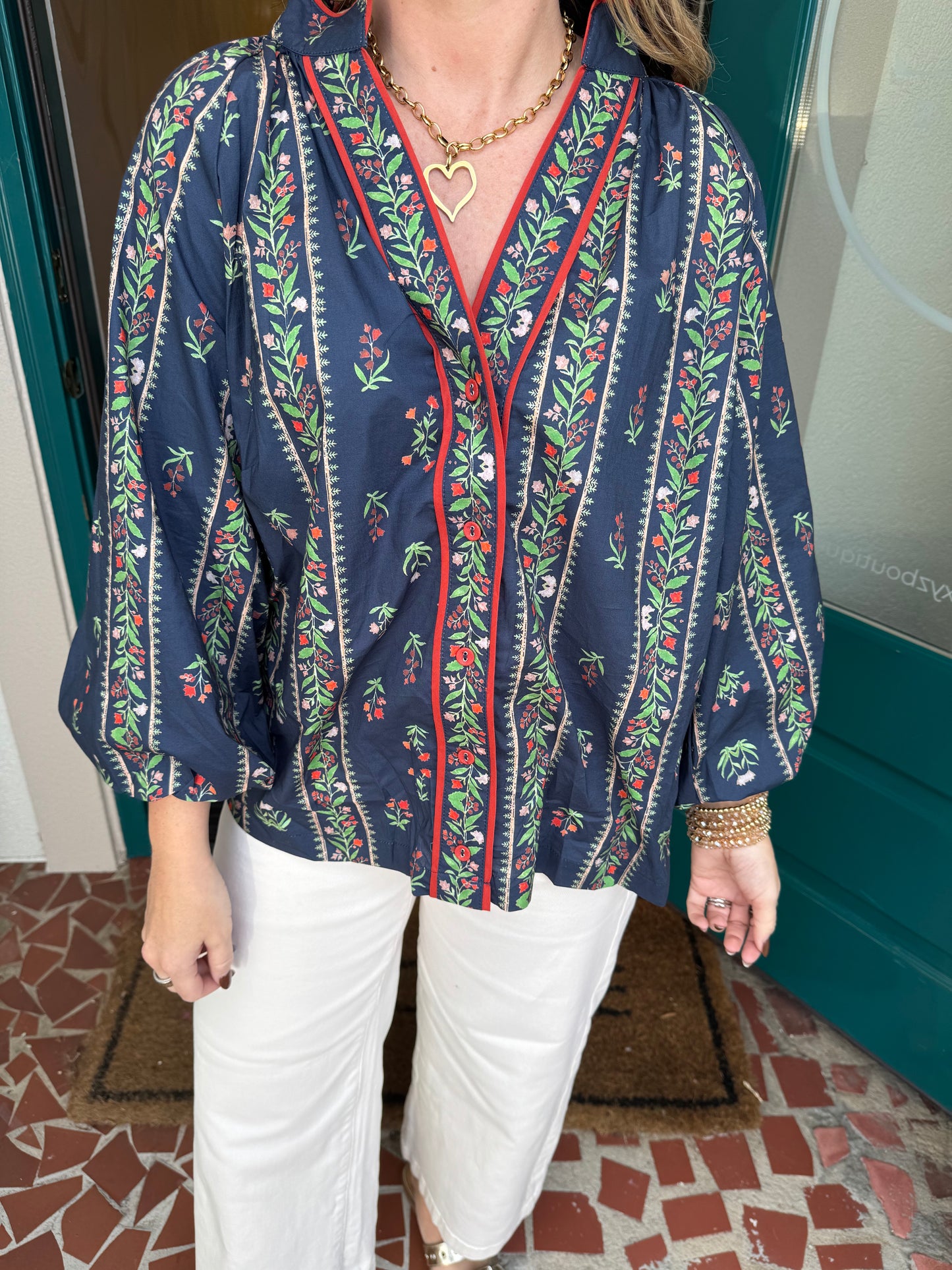 Mix Floral Boho Blouse