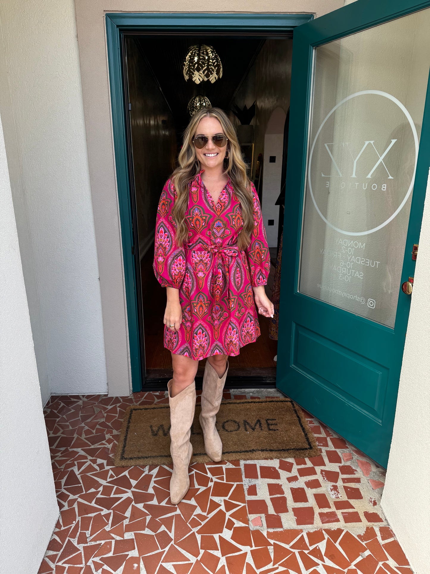 Azura Paisley Poplin Dress