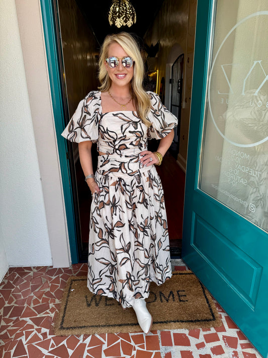 Sienna Floral Maxi Skirt Set