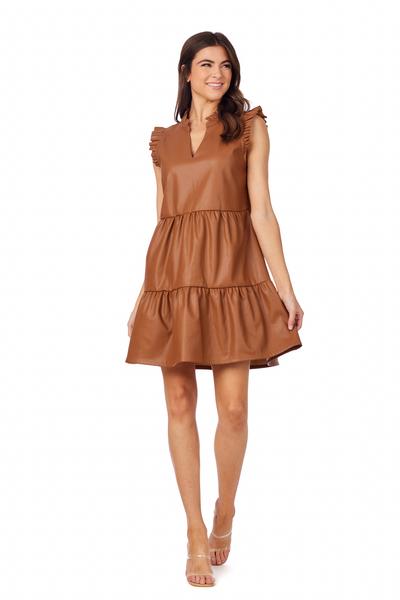 Tabitha Leather Dress-Mudpie