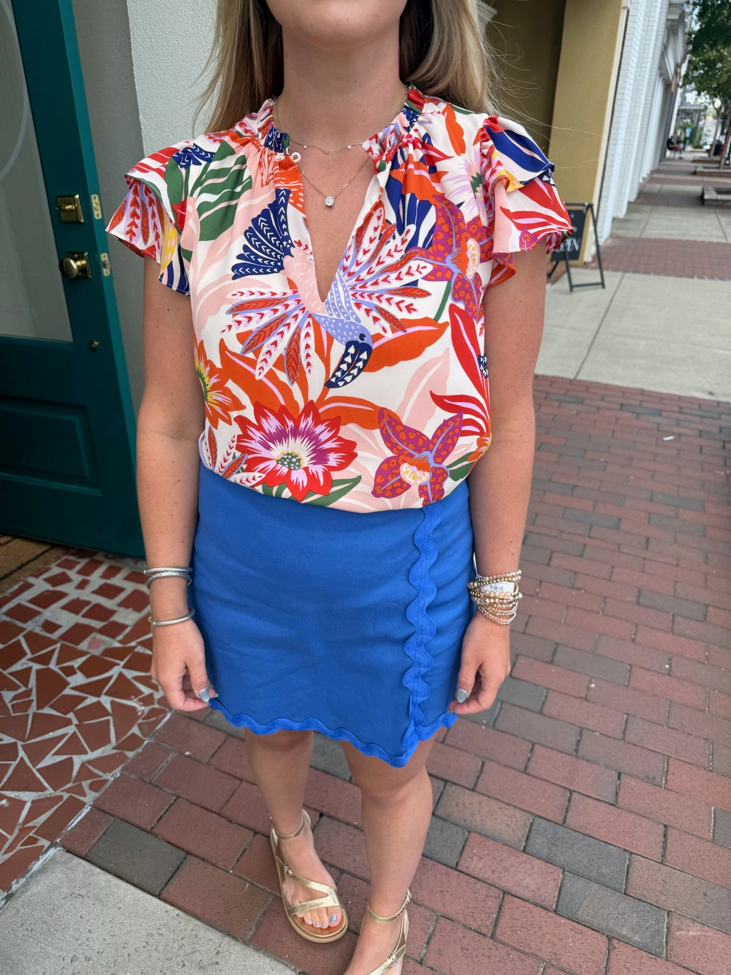 Hatley Floral Ruffle Blouse