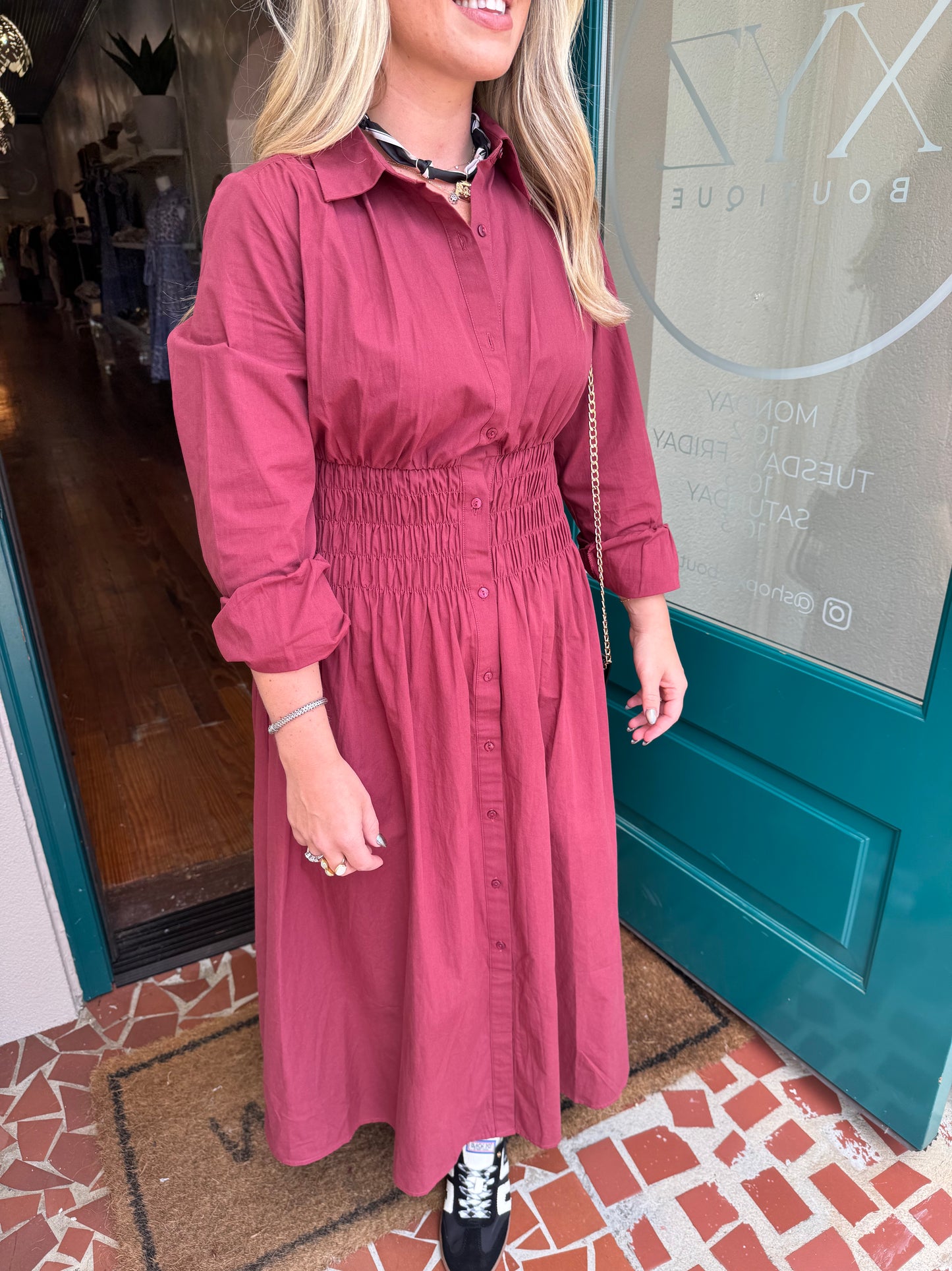 Plum Midi Dress