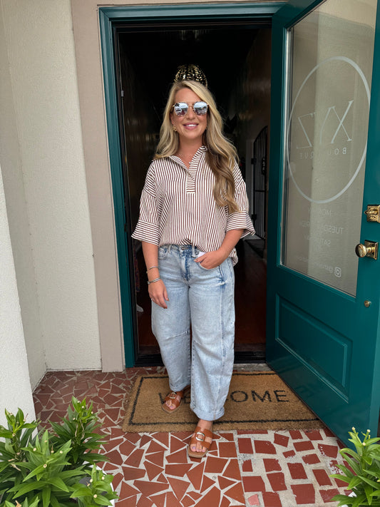 High Rise Boyfriend Barrel Jeans