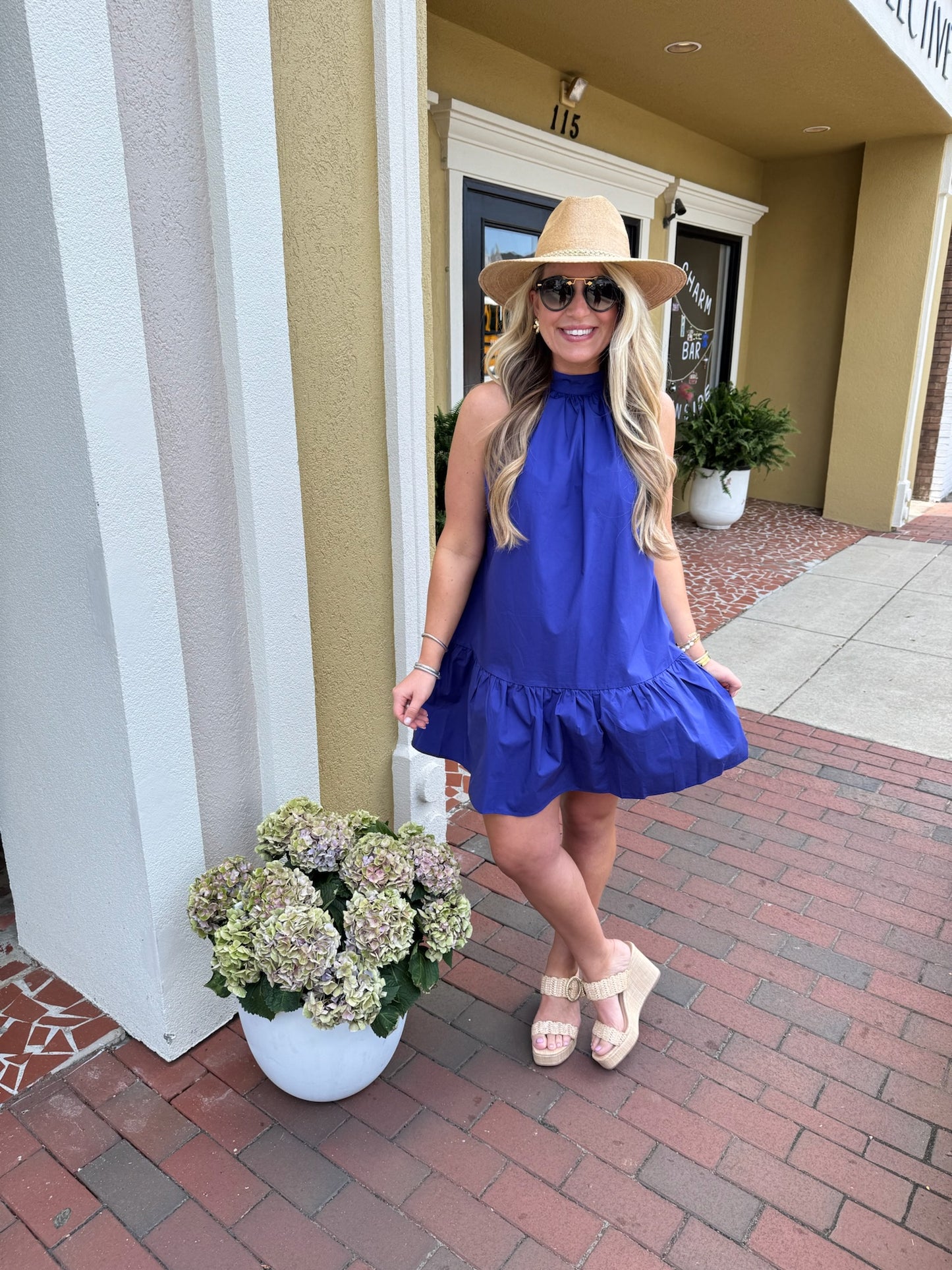 Sylvia Mock Neck Bow Dress-Saturday Steal