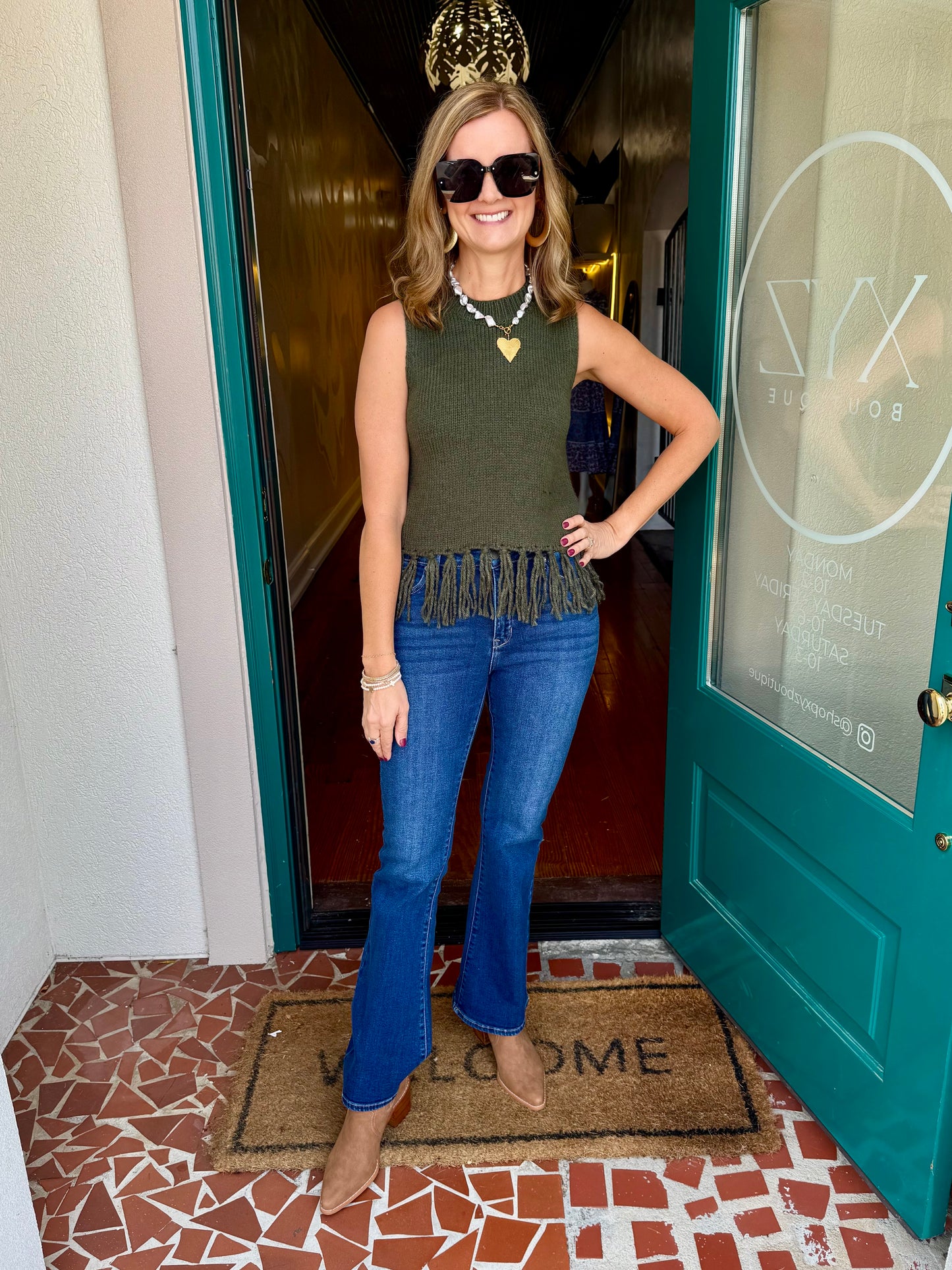 Marcie Mid Flare Dark Wash Denim