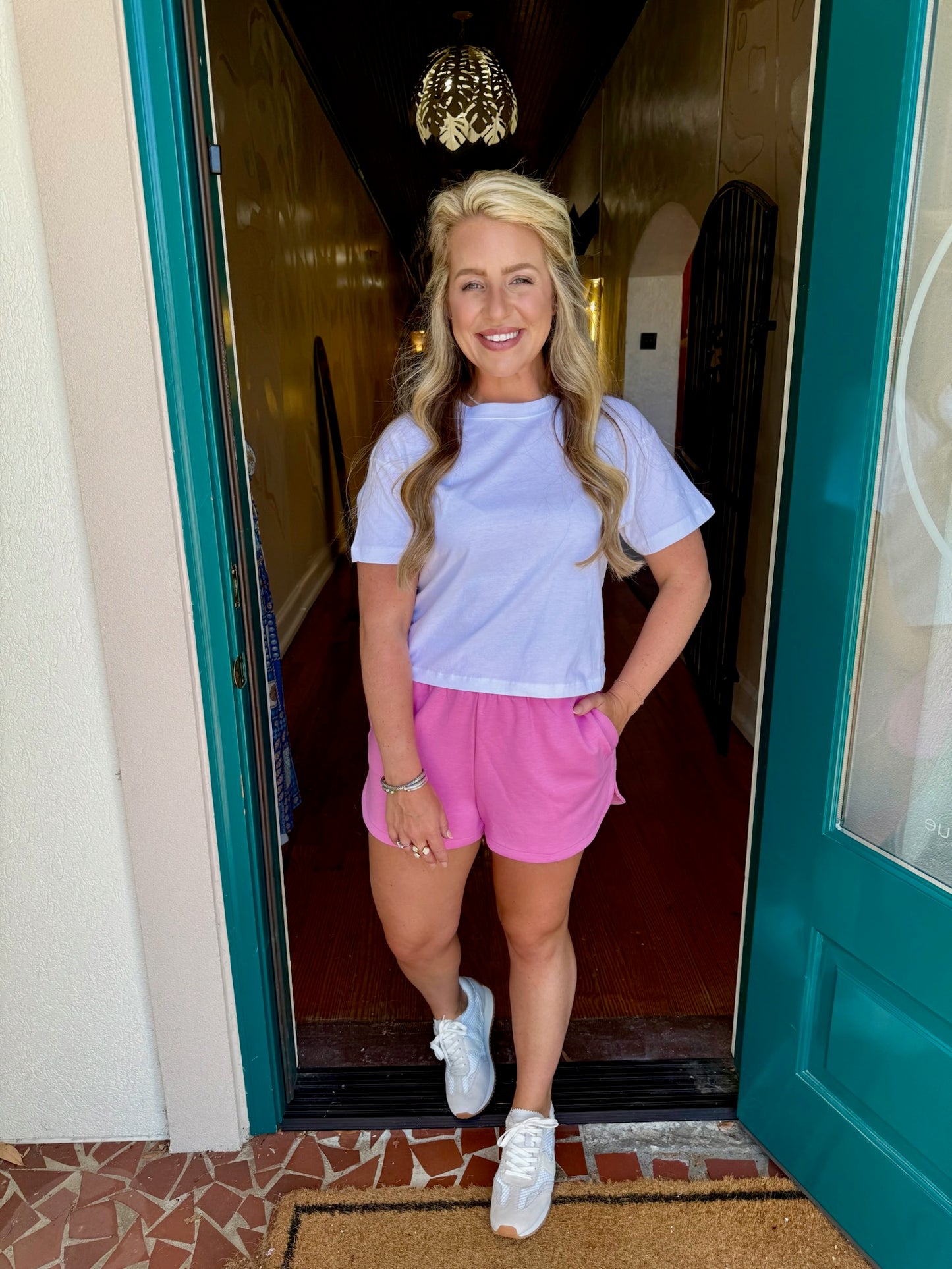 Scuba Elastic Waistband Shorts-Saturday Steal