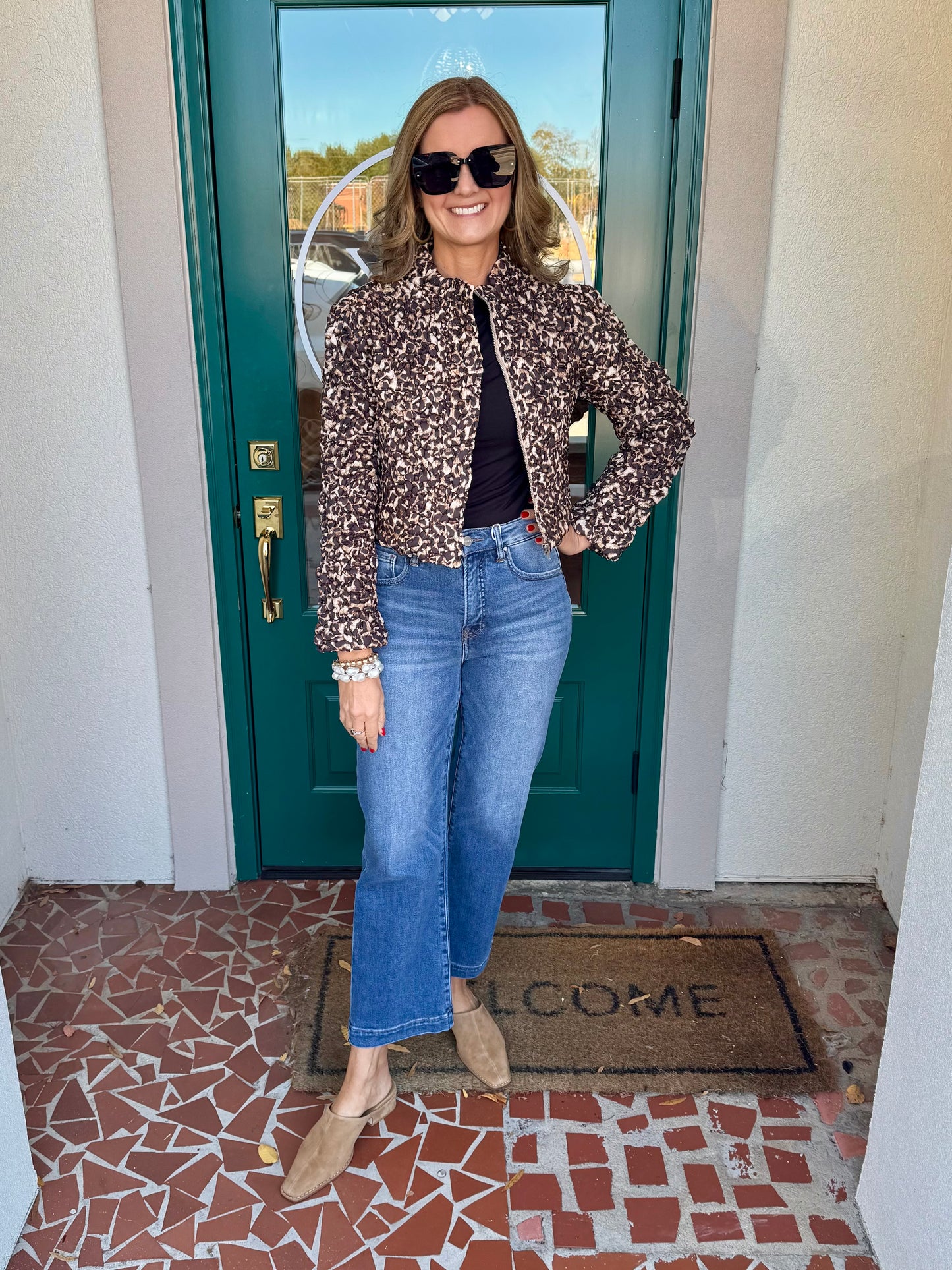 Claira High Rise Crop Straight Jeans