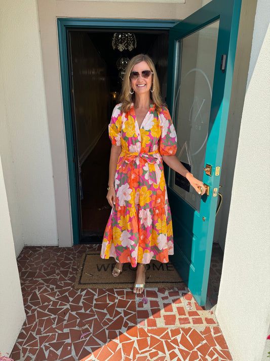 Bright Floral Maxi Dress