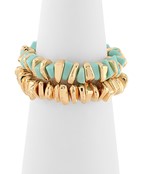 Mint Green & Gold Bracelet Stack