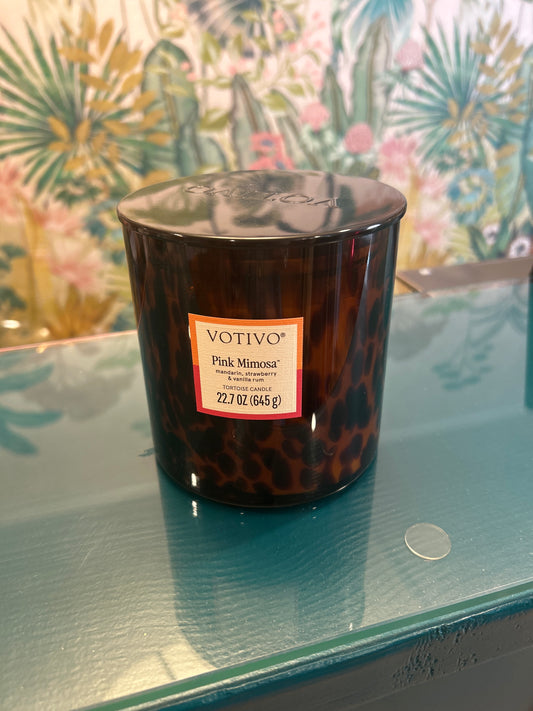 Tortoise Pink Mimosa Candle-Votivo