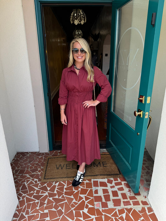 Plum Midi Dress