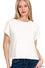 White Cotton Round Neck Short Sleeve Tee