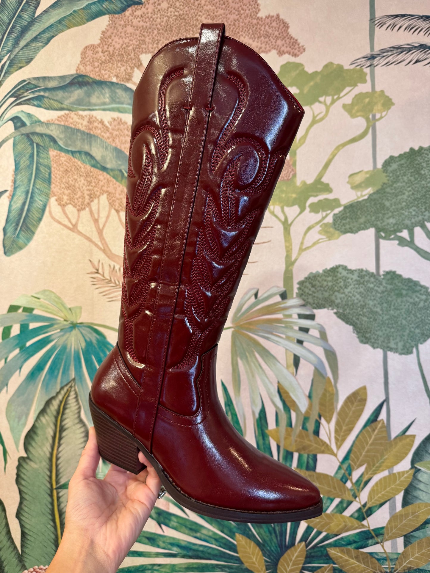 Burgundy Dixie Western Boot