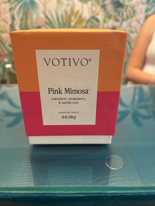 10 oz Pink Mimosa Candle-Votivo