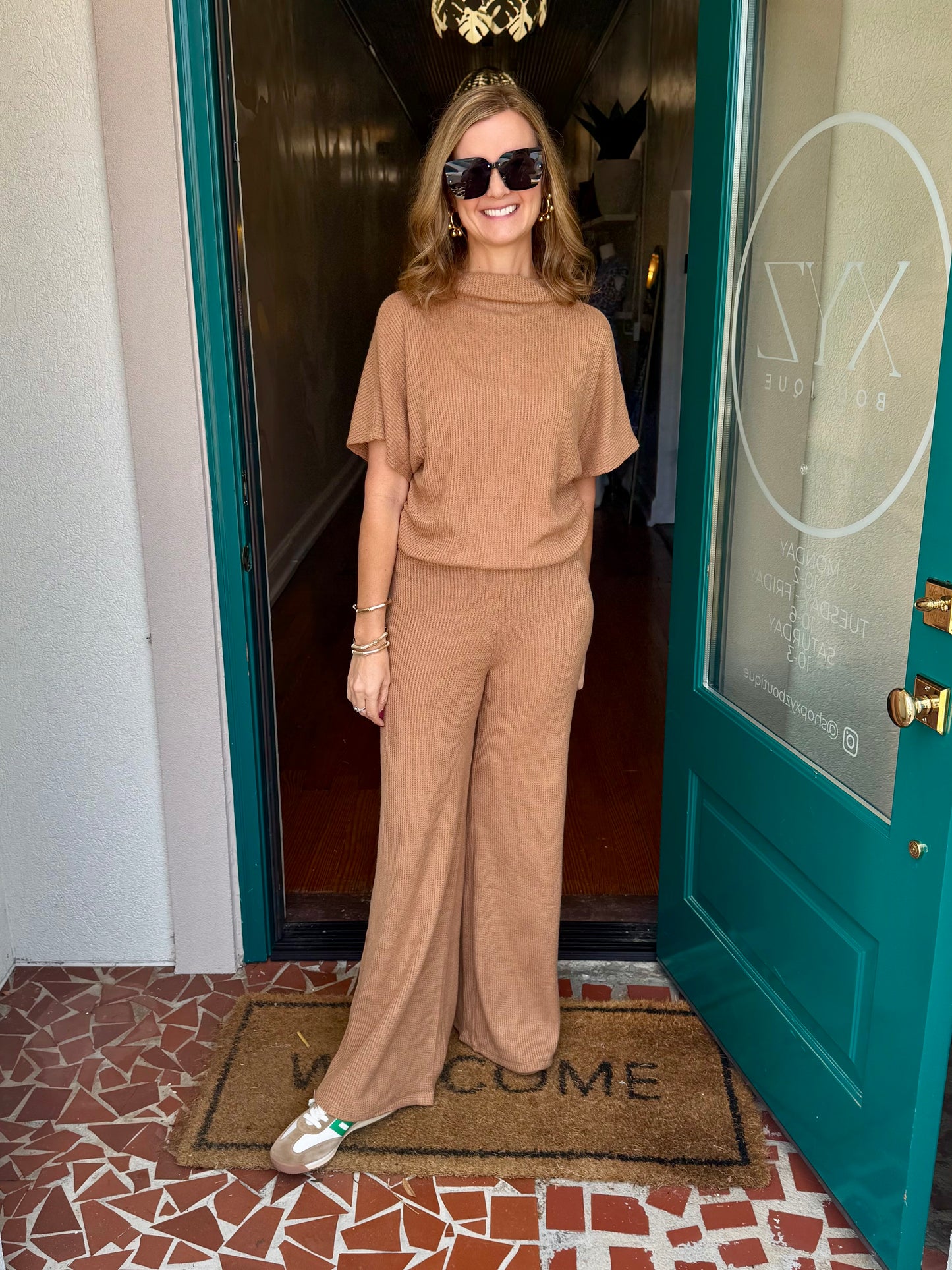 Mock Neck Sweater Pants Set