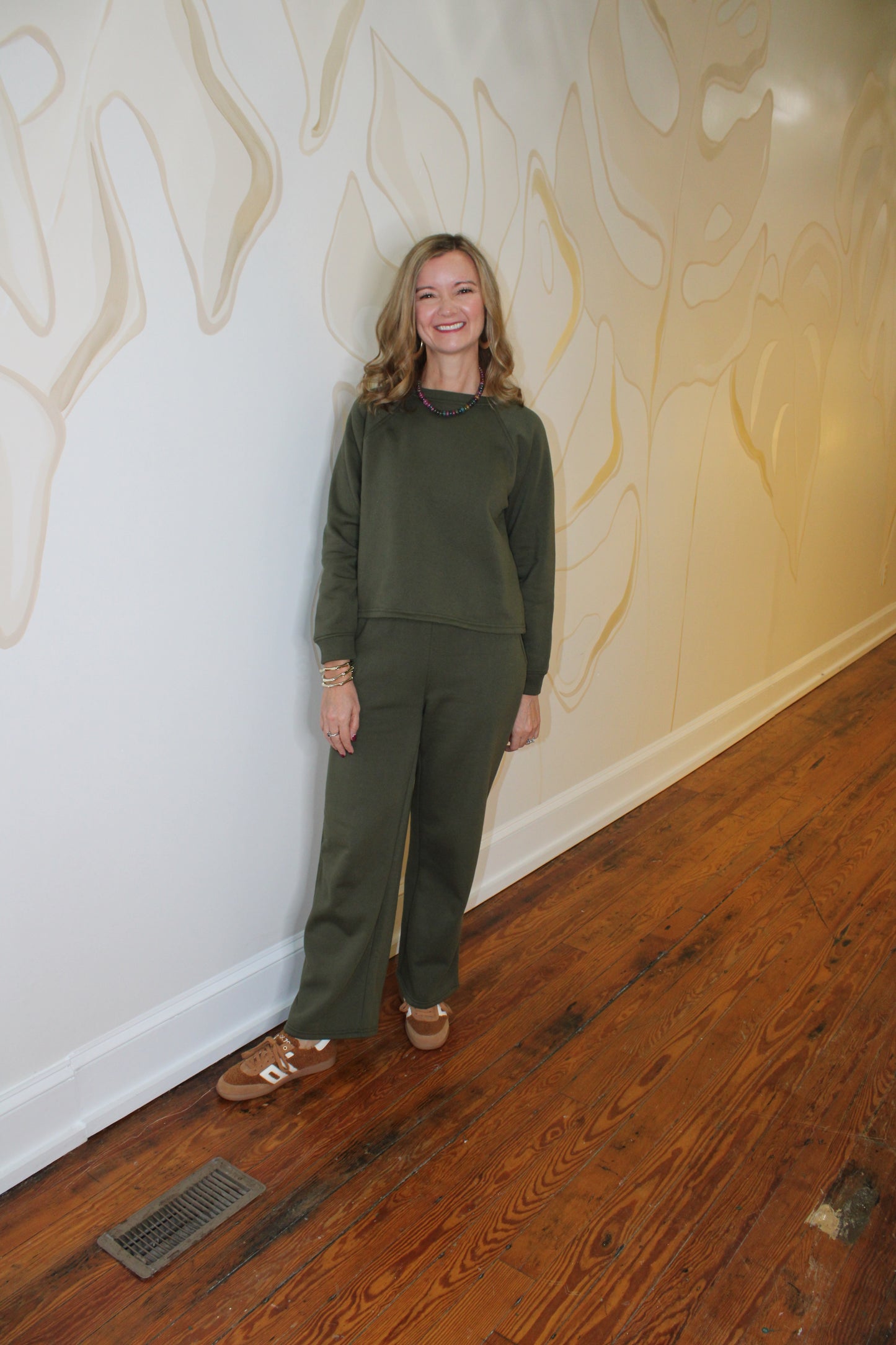 Raglan Sleeve Pullover Pants Set-Saturday Steal