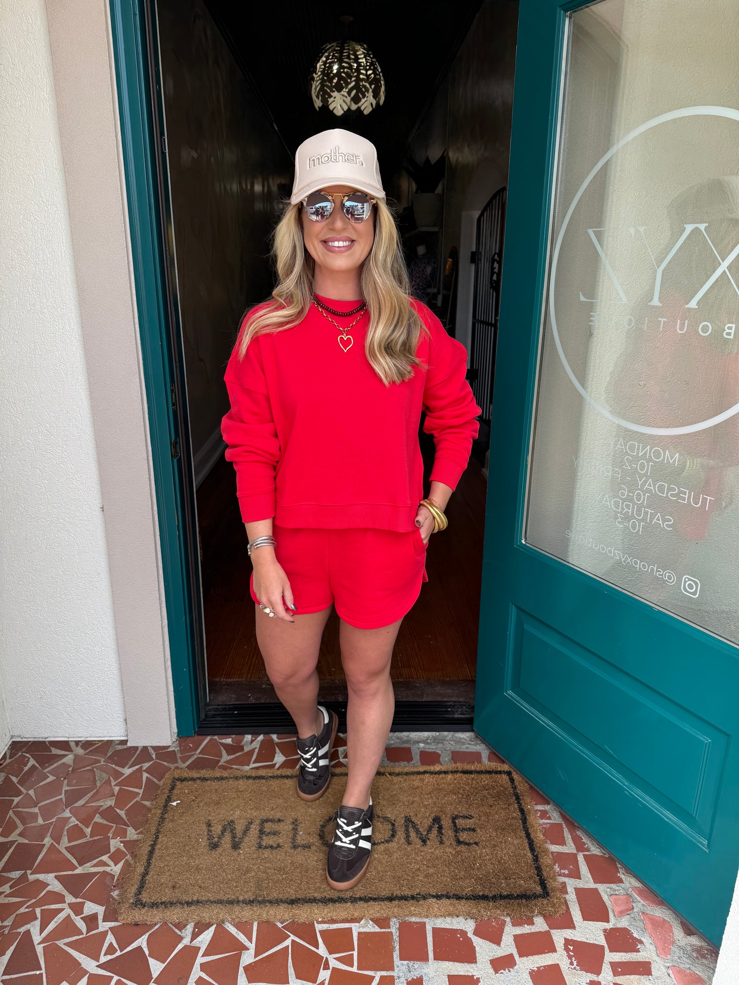 Long Sleeve Sweatshirt Shorts Set-Saturday Steal