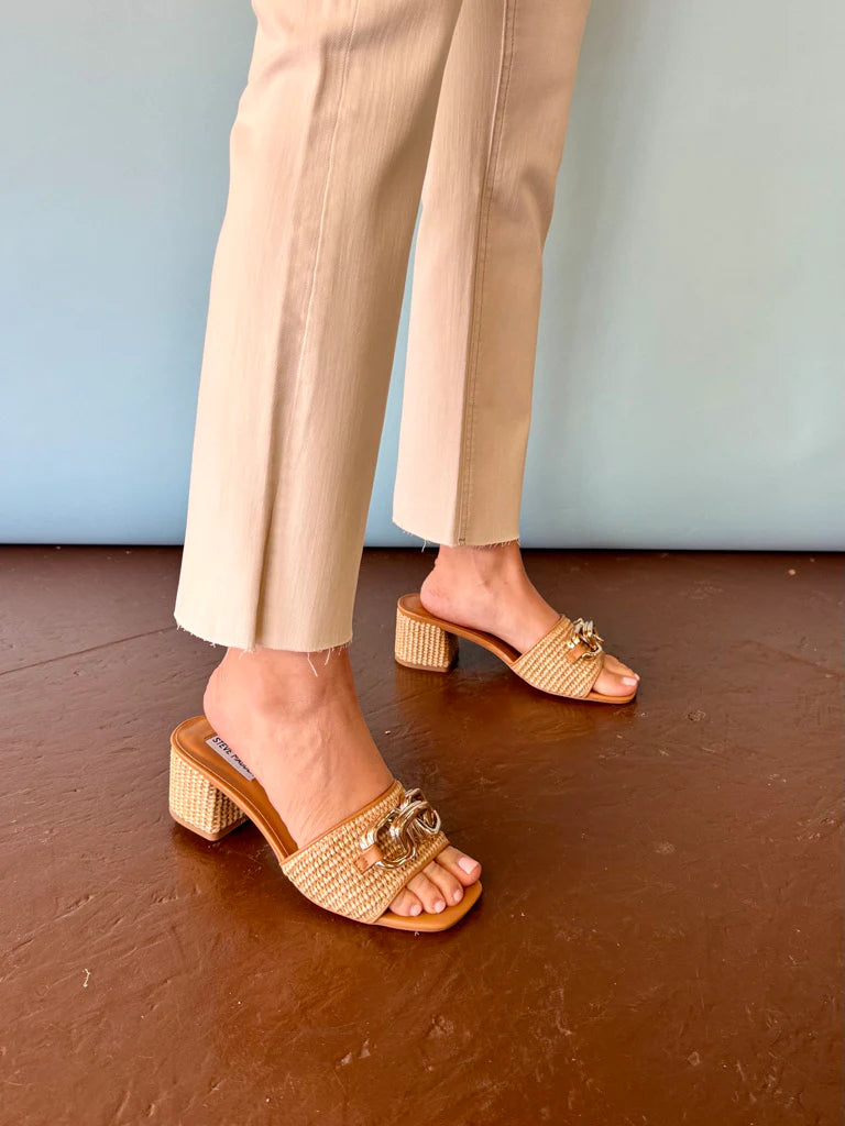 Santana Raffia Woven Platform Sandal - Steve Madden